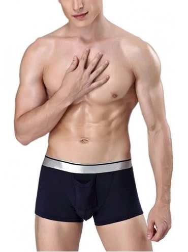 Boxer Briefs Men Underwear Avoid Friction Comfortable Boxer Briefs Modal Men Panties - Royal Blue - C51892N3GG3 $26.76