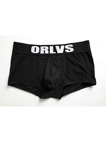 Trunks Men's Boxer Brief Underwear - Black*6 - CC193QR0I4U $31.87