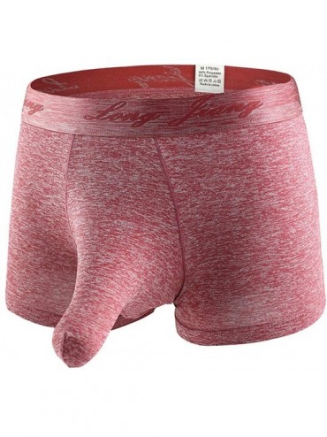 Boxer Briefs Men Intimates Men's Sexy Modal Underwear Shorts Men Boxers Underpants Soft Briefs - A02 Red - C6195847SE2 $11.26