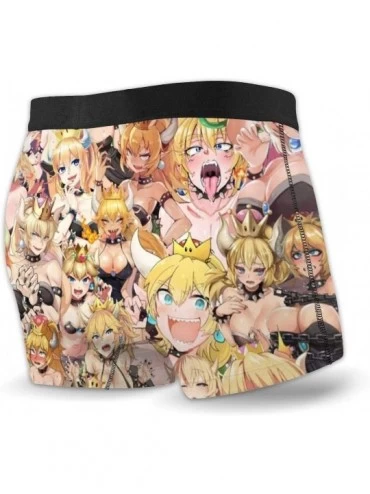 Boxer Briefs Men's Boxer Brief Underpants Anime Ahegao Colorful Printed Cotton Underwear - CM18TKMGNUM $18.91