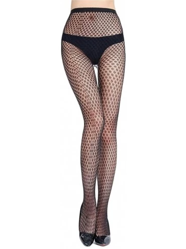 Bras Womens s Black Lace Bra Fishnet Hollow Out Floral Pantyhose Tights Stocking Lingerie - Black H - C318YND68KK $17.80