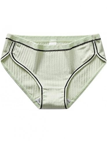 Shapewear Sexy Underwear- Women Sexy Pure Cotton Knickers Sexy Breathable Thread Underpants Underwear - Green - C218XGZXRXK $...