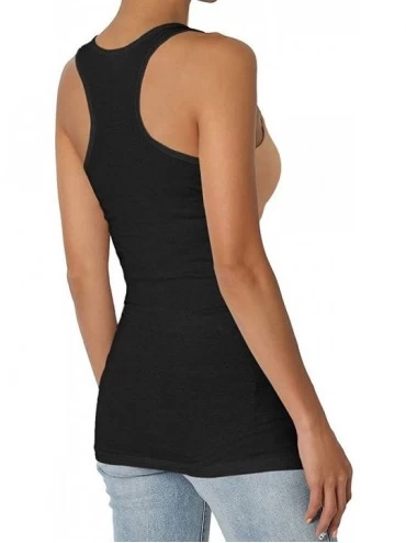 Camisoles & Tanks Gary Allan Summer Women's Fashion Personality 3D Printed Vest - Black - C919D5XTG3I $23.90