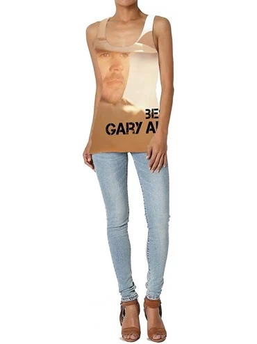 Camisoles & Tanks Gary Allan Summer Women's Fashion Personality 3D Printed Vest - Black - C919D5XTG3I $23.90