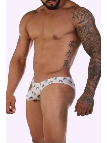 Briefs Men's Fun Pattern Bulge Open Big Pouch Underwear Brief Shorts - Unicorn - CU18KC4GXC0 $20.57