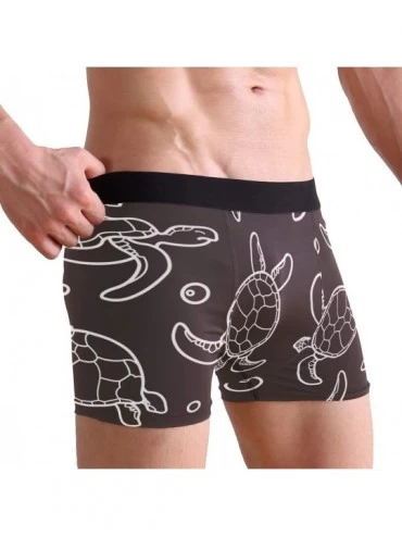 Boxer Briefs Sea Turtl Men's Sexy Boxer Briefs Stretch Bulge Pouch Underpants Underwear - Sea Turtl - C318L8374G6 $31.32