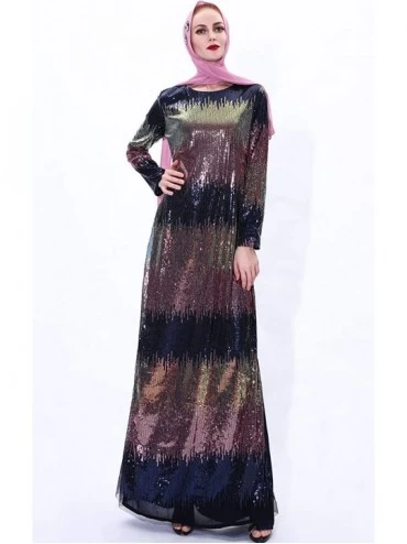 Robes Women Muslim Sequined Gown Robe Islamic Abaya - As Picture - CC1903O46YZ $30.80