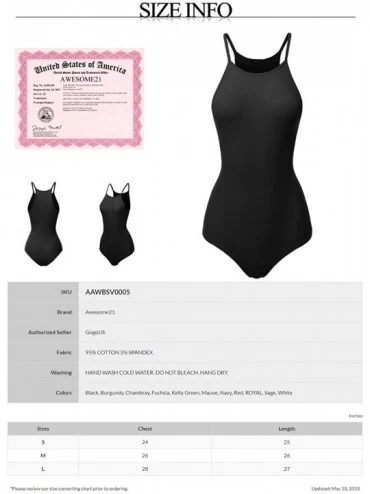 Shapewear Women's Solid Ribbed High Neck Bodysuit - Aawbsv0005 Heather Grey - CK18O2Z2QZ7 $9.88