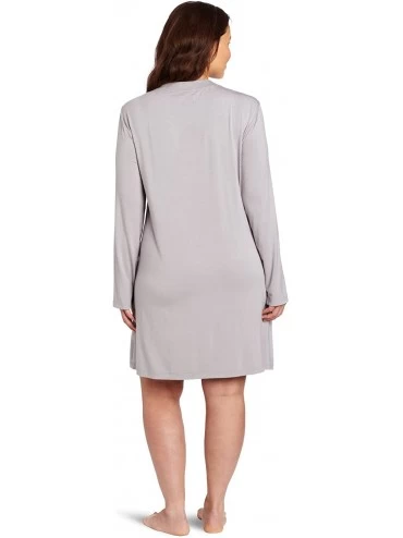 Nightgowns & Sleepshirts Women's Plus-Size Sleepshirt - Gray - C8119QED1JP $31.66