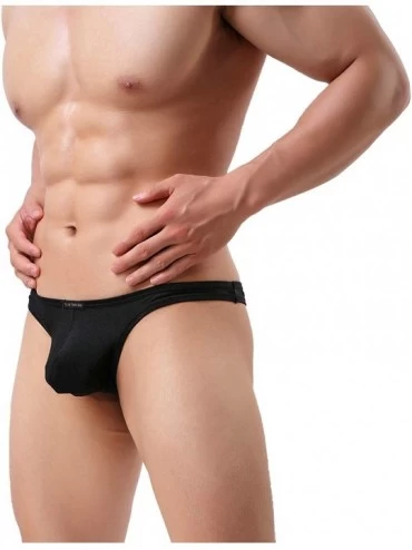 G-Strings & Thongs Premium Men's Thong Underwear- No Visible Lines- Men's Thong G-String Underpants - Black - CH18HXEEAHT $11.58