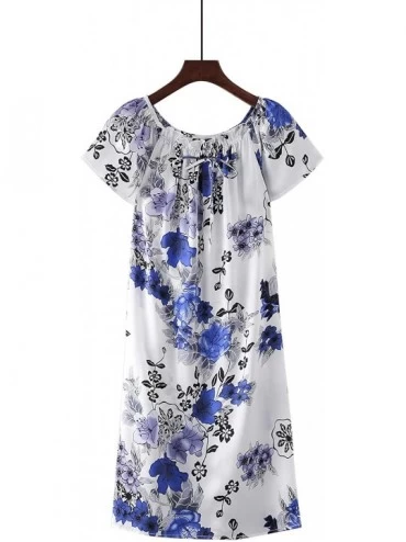 Nightgowns & Sleepshirts 100% Pure Mulberry Silk Nightgown Classic Nightwear Sleepwear - 2 - CH12E5JG8IL $62.49