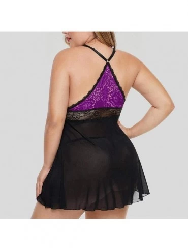 Slips Plus Size Lingerie for Women- Fashion Sling Womens Lingerie Lace Underwire Racy Muslin Sleepwear Underwear Nightdress -...