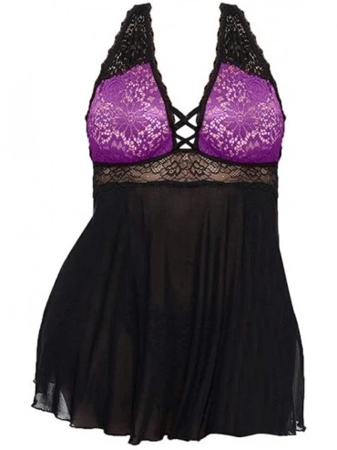 Slips Plus Size Lingerie for Women- Fashion Sling Womens Lingerie Lace Underwire Racy Muslin Sleepwear Underwear Nightdress -...