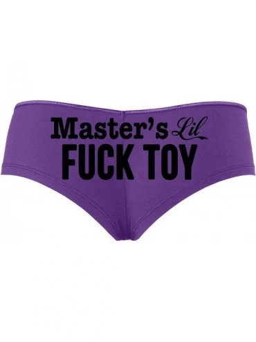Panties Masters Little Fuck Toy Piece of Ass Slutty Purple Boyshort - Black - CH195E3I6AX $28.76