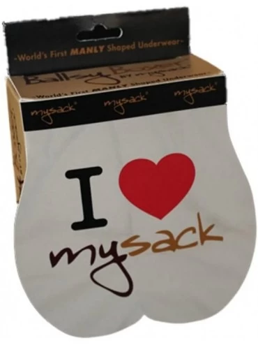 Boxers My Sack Mens I Love My Sack Testicle Shaped Boxer Shorts - CK18DHZZL25 $13.71
