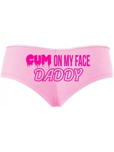 Panties Cum On My Face Daddy Facial Cumslut Baby Pink Slutty Panties - Hot Pink - C6195CZW0G8 $28.66