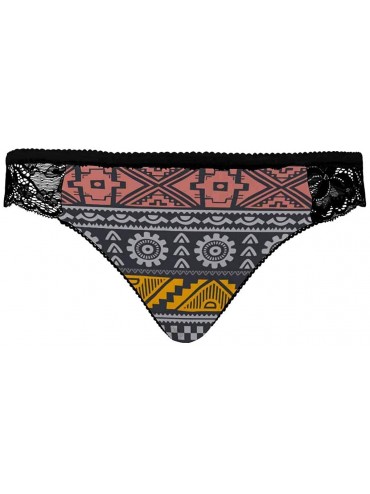 Thermal Underwear Lace Underwear Low Rise Panties Briefs for Lady Native Tribe Pattern - Multi 1 - CY19E7KRZNR $50.93