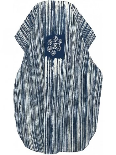 Nightgowns & Sleepshirts Women's Maxi Caftan Kimono Dresses Loungewear Cover Ups Hand Batik A - Blue_x564 - CB11EQK1VP5 $29.56