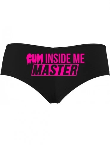Panties Cum Inside Me Master Give Me Creampie Black Boyshort Panties - Hot Pink - C31965904M8 $28.39