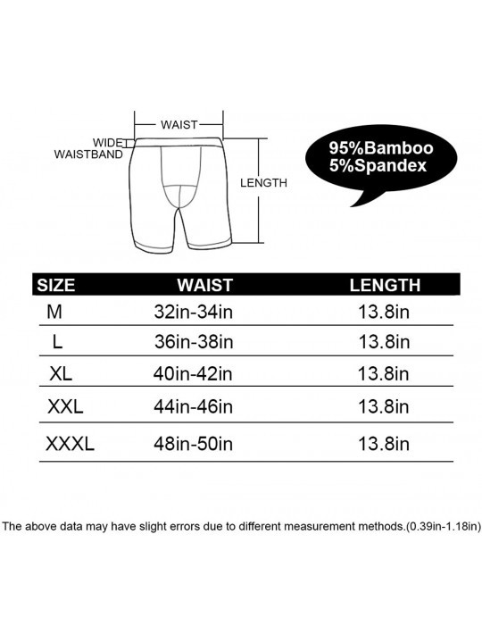 4 Pack Mens Bamboo Underwear- Long Leg Boxer Briefs for Men M L XL XXL ...