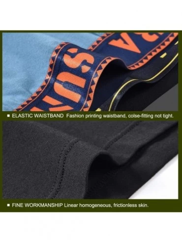 Boxer Briefs 4 Pack Mens Bamboo Underwear- Long Leg Boxer Briefs for Men M L XL XXL XXXL - Olive-green/Dusty Blue - CW194GHTU...