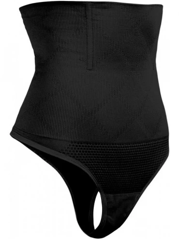 Shapewear 102 Thong Shaper - Womens Waist Cincher Trainer High-Waisted Girdle Faja Body Tummy Control Panty Shapewear - Black...