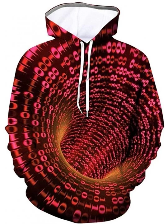 Shapewear Unisex Hoodies 3D Print Galaxy Pullover Hooded Sweatshirt Hoodies with Big Pockets - Red B - C419453A2NY $20.55