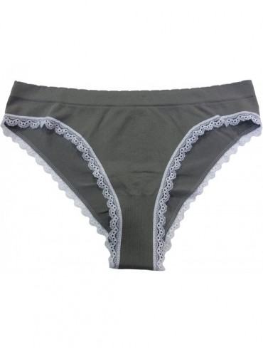 Panties Seamless Cheeky Panties - Medium Gray - CM17XWO2AM5 $24.53