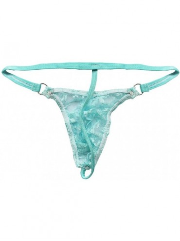 Men's Bikini Briefs Floral Lace Sexy G-String Thongs See Through ...