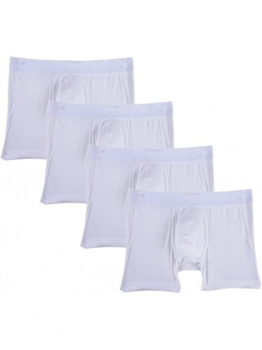 Boxer Briefs Big and Tall Modal 4 Pack Trunk - White - C5180YY8GQC $35.06
