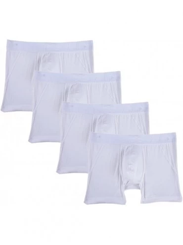 Boxer Briefs Big and Tall Modal 4 Pack Trunk - White - C5180YY8GQC $61.97