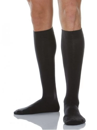 Shapewear 15-20 mmHg Moderate Compression Men's Compression Travel Socks. Fine Cotton Italian Made Quality. - White - C21857R...
