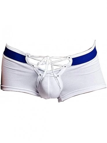 Boxer Briefs Men's Sexy Lingerie Cotton Tie Rope Cute Boxer Brief Underwear Panties - Grey2 - CH182DYSIW7 $24.43