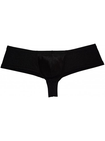 G-Strings & Thongs Men's Micro Boxer Drawing Thong Bottom Mini Trunks Guys Underwear Pouch Male Shiny Posing Bikin Briefs Box...