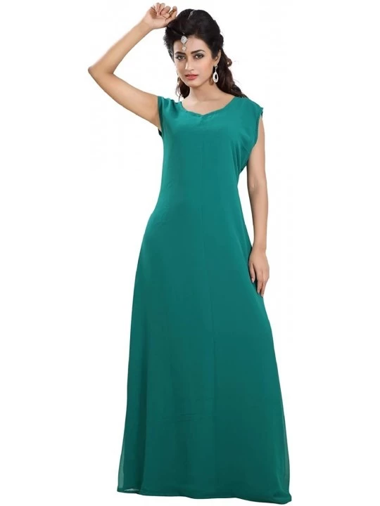 Robes Ladies Sleepwear Daily WEAR Inner Gown 8126 - Maroon (902) - CI19CMK7RNZ $26.58