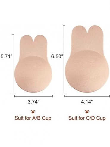 Accessories Women Skin-Friendly Reusable Adhesive Bra Nipple Covers Rabbits Desigh Nipple Covers - 2 Pair Skin-3 - C119E4T8KQ...