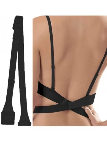 Accessories Low Back Bra Converter Adjustable Strap Extender Backless Bra Strap Converter for Backless Dress - Black 3 Hook -...