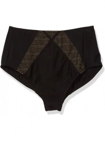Panties Women's Plus Size Mitzi Brief - Black - C312NU9MCS4 $21.13