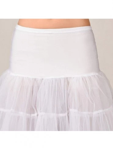 Slips Women's Underskirt 50s Petticoat Skirts Tutu Crinoline Net Voile Underskirts Dresses Half Slips - White - CK18E8H4HSO $...