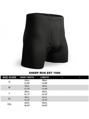 Boxer Briefs Men's Merino Wool Boxer Briefs Hiking Running Workout Wicking Breathable Underwear - Sr3 Black - C8199MT0INY $65.72