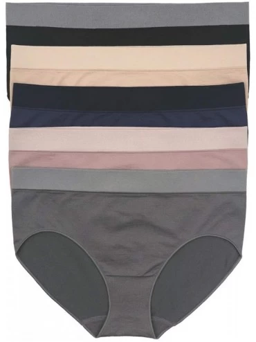 Panties Seamless Microfiber Hipster Panty | 5 Pack - Neutrals - C6194UOMIIC $50.83