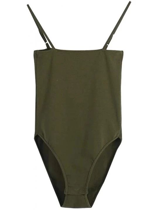 Slips Sexy Lingerie Sleepwear Underwear Jumpsuit Bodysuit Teddy Pajamas - Green - CM19COXXT2Y $15.09