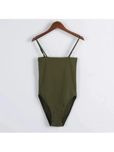 Slips Sexy Lingerie Sleepwear Underwear Jumpsuit Bodysuit Teddy Pajamas - Green - CM19COXXT2Y $15.09