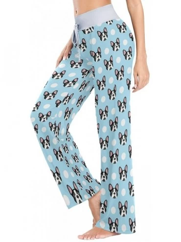 Bottoms Women Pajama Pants Sleepwear Comfy Casual Palazzo Lounge Pants Wide Leg - Color 19 - CG197QU7X2D $22.39