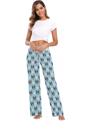 Bottoms Women Pajama Pants Sleepwear Comfy Casual Palazzo Lounge Pants Wide Leg - Color 19 - CG197QU7X2D $22.39