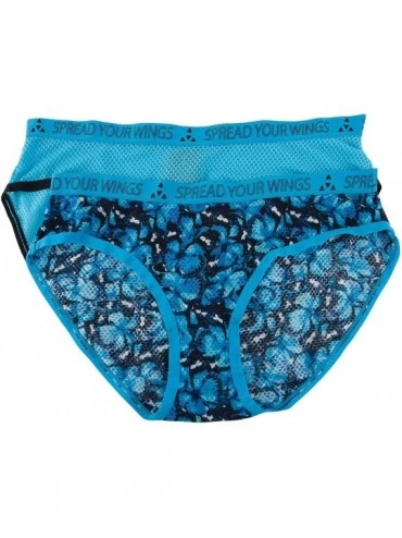 Panties Women's Printed Micro-Mesh Bikini Panty 2 Pack - Monarchy Butterfly - CY12HHT3RUN $25.70