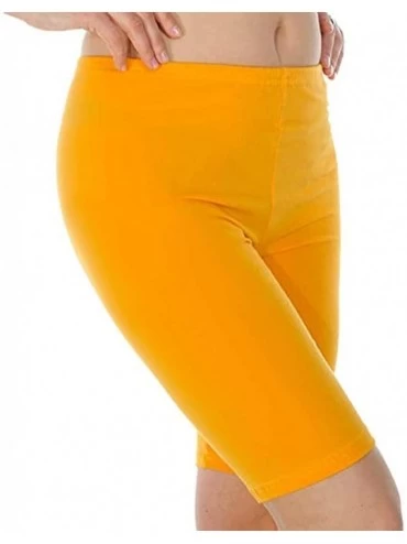 Panties Lady Solid Pocket High-Waist Hip Stretch Underpants Running Fitness Yoga Shorts - G-yellow - CL190OQ87XZ $10.25