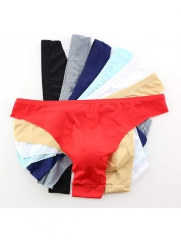 Briefs Men Mesh Low Waist Underwear Soft Breathable Knickers Short Sexy Briefs Male Panties Ropa Interior Hombre - Sky Blue -...