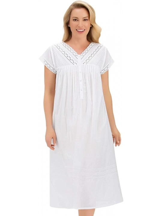 Nightgowns & Sleepshirts Beautiful Lace Nightgown - White - CV190ONXL94 $24.69