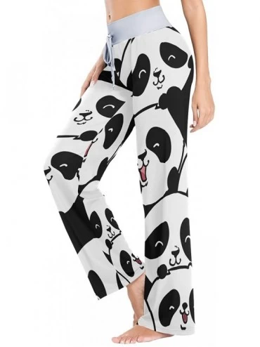 Bottoms Women's Loose Casual Comfy Pajama Pants Drawstring Palazzo Wide Leg Lounge Pants - Color14 - C5197EHG6XS $31.90